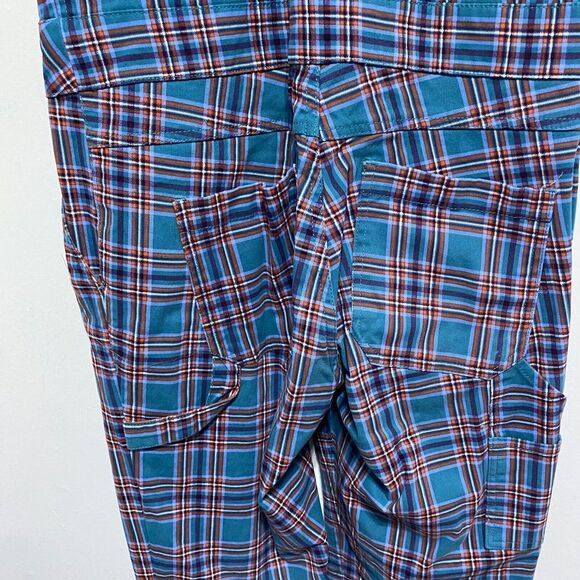 Wildfang Blue and Red Plaid Jumpsuit MEDIUM - Picture 10 of 15
